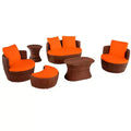Jiallo Romantic Collection outdoor 6-piece Ottoman set