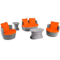 Jiallo Romantic Collection outdoor 5-piece Conversation Set