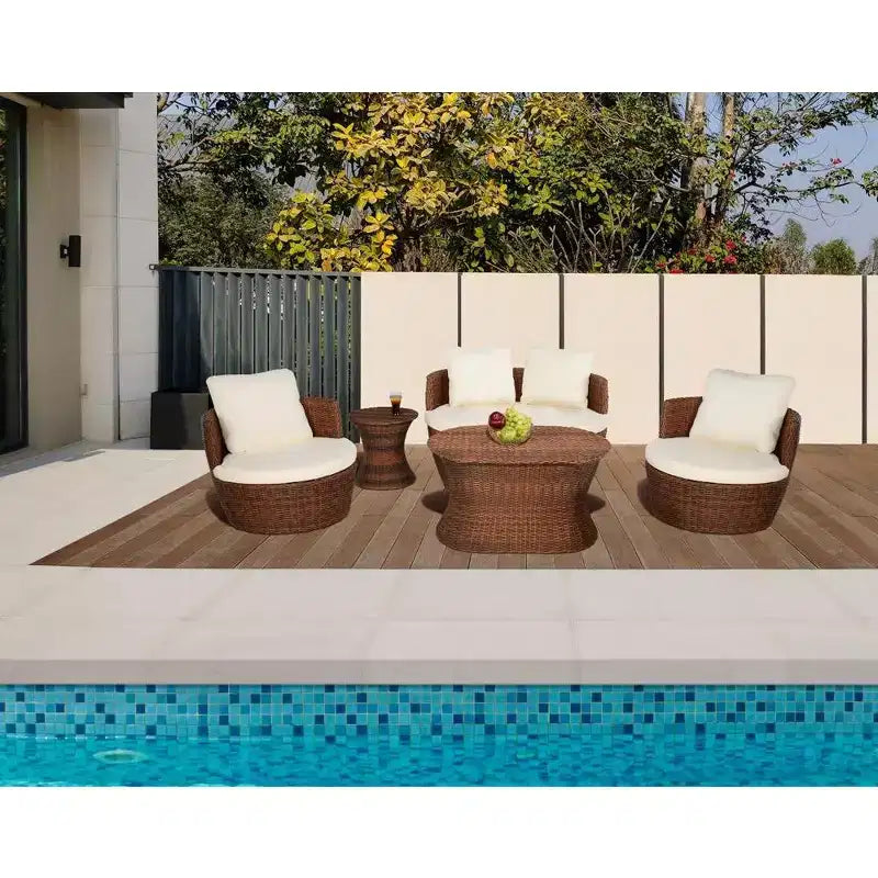 Conjunto de conversación para exterior de 5 piezas Jiallo Romantic Collection