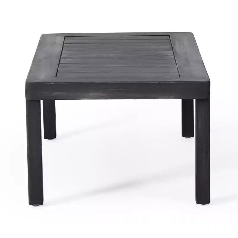 Conjunto de 2 piezas de sofá biplaza y mesa de centro para exterior Louver de Christopher Knight Home, de acacia, con cojines