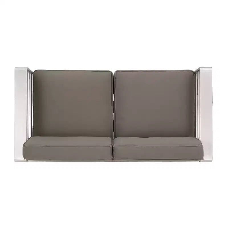 Conjunto de asientos de aluminio y MGO de 5 piezas Cape Coral con mesa de fuego - Christopher Knight Home