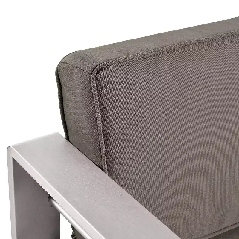 Conjunto de asientos de aluminio y MGO de 5 piezas Cape Coral con mesa de fuego - Christopher Knight Home