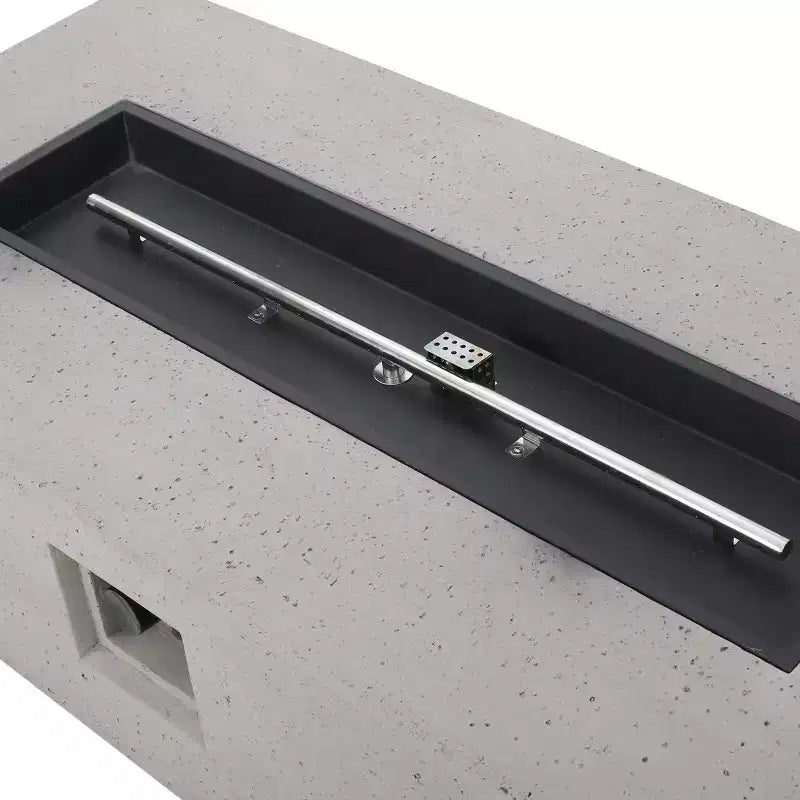Conjunto de asientos de aluminio y MGO de 5 piezas Cape Coral con mesa de fuego - Christopher Knight Home